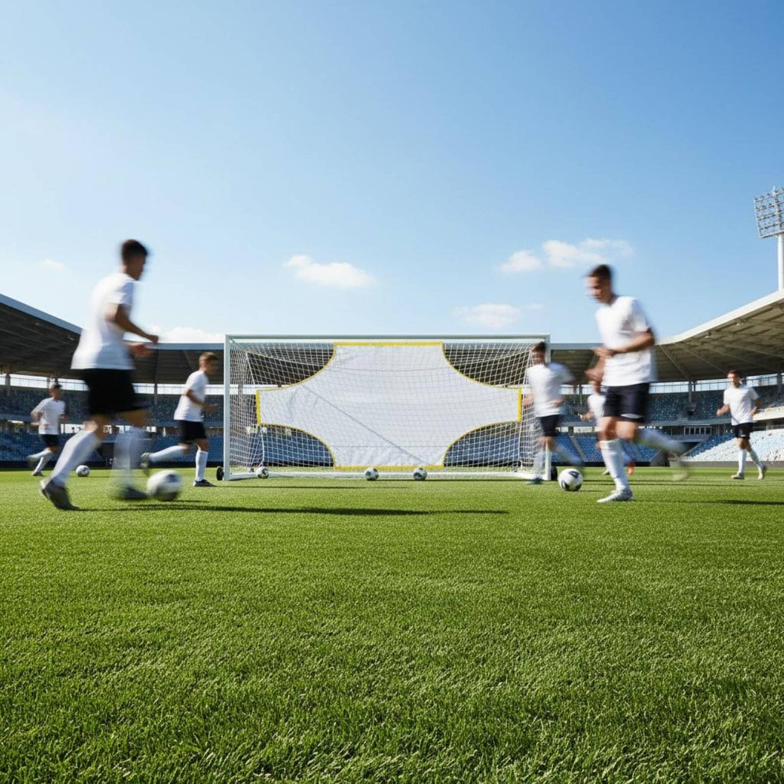 Rete Bersaglio Porta Calcio Rete Allenamento Calcio Pannello Obiettivo per Migliorare Controllo Struttura a Maglia Esagonale Robusta Ganci Elastici