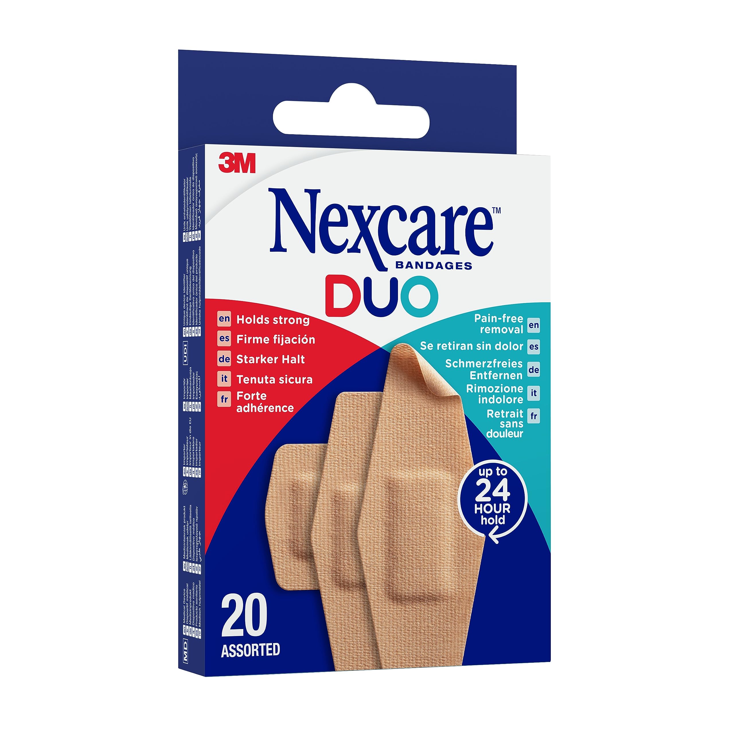 Nexcare DUO plastry różne, 20 szt. w opakowaniu