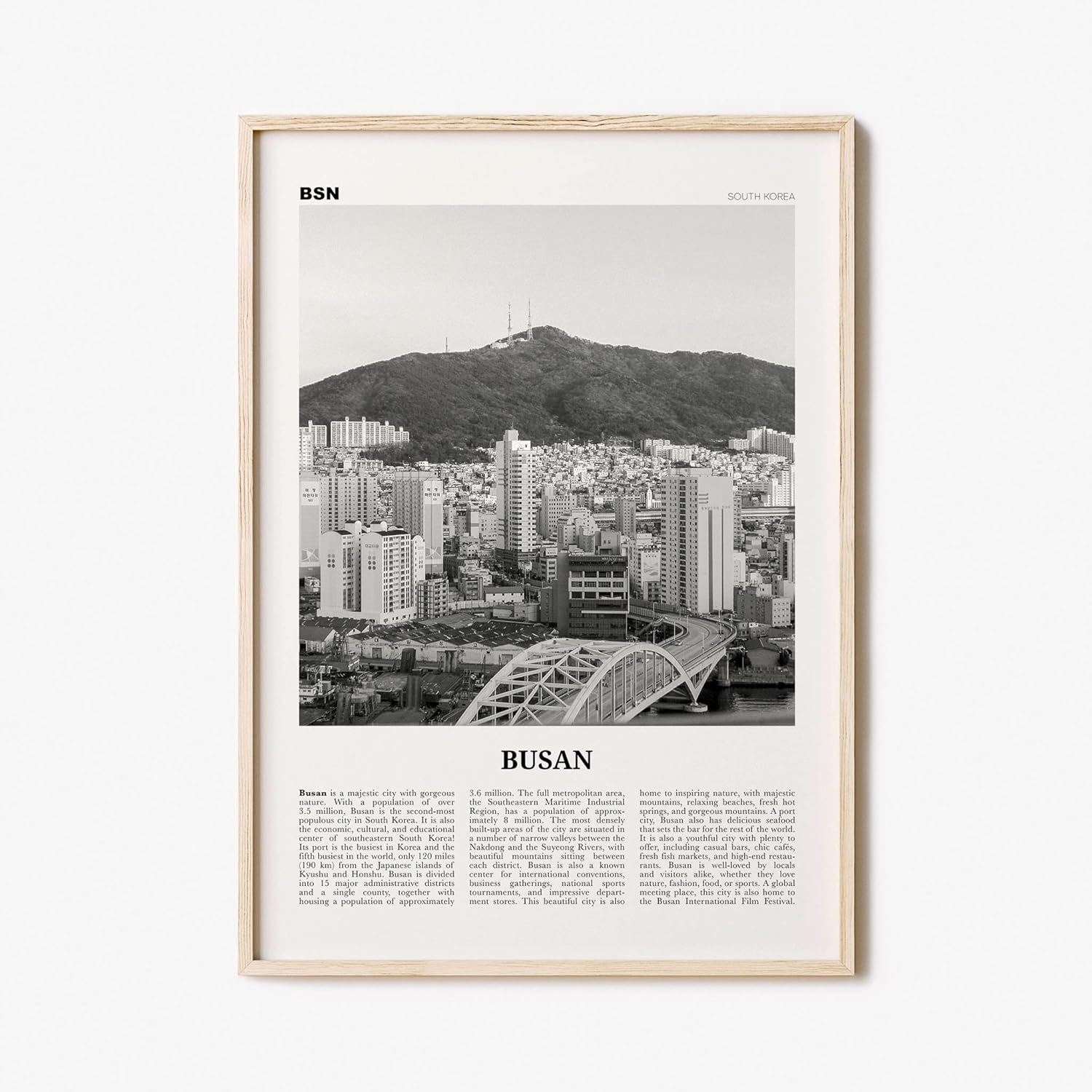 Busan Print Black and White View,