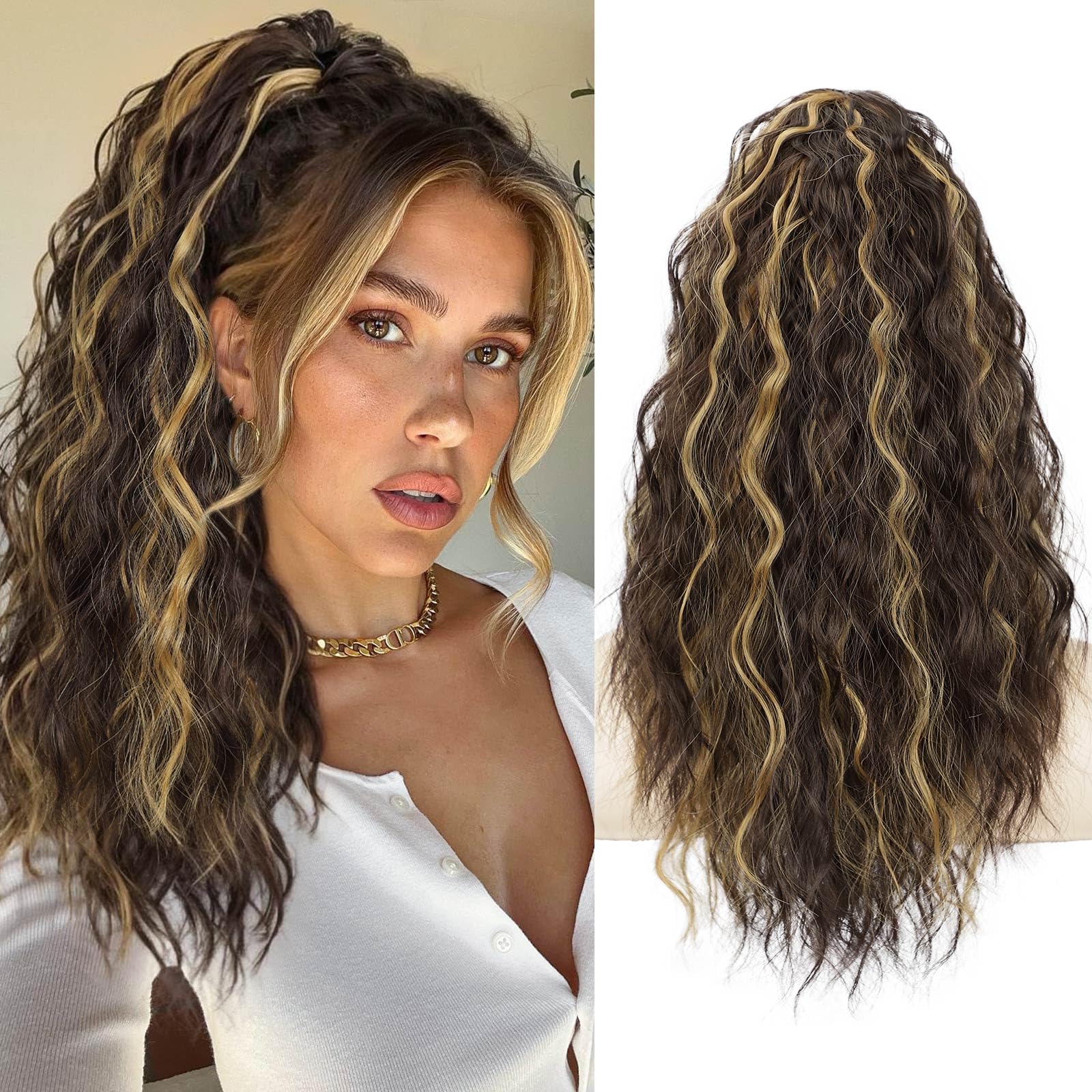 Amazon.com : Lommel Ponytail Extension, Claw Clip Ponytail  display picture 1