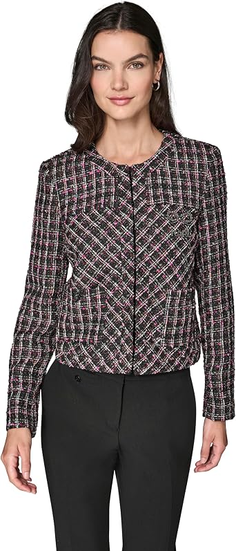 KARL LAGERFELD Womens Long Sleeve Career Jacket