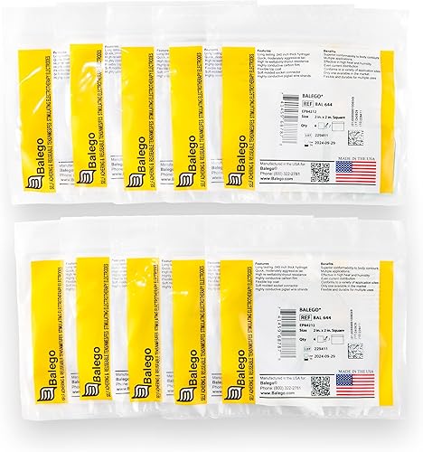 Miniatura 2 de Unidad de 40 electrodos TENS  EMS Angel de primera calidad de 2 pulgadas x 2 pulgadas Electrodos de carbono en gel autoadhesivos reutilizables