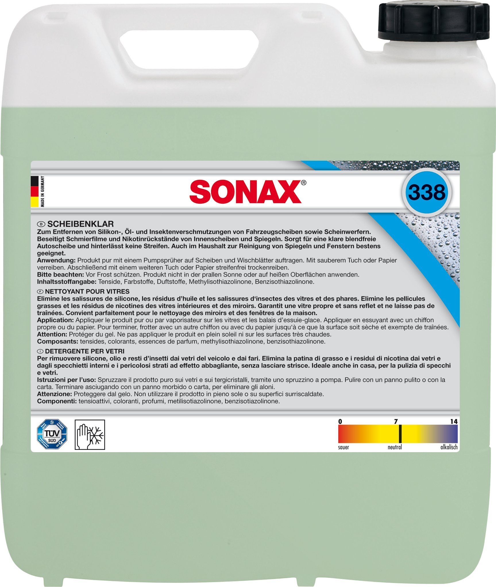 Sonax 03386000 Discos, 10 L, Transparente