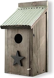 Woodlink Audubon Rustic Farmhouse Bluebird House Natural