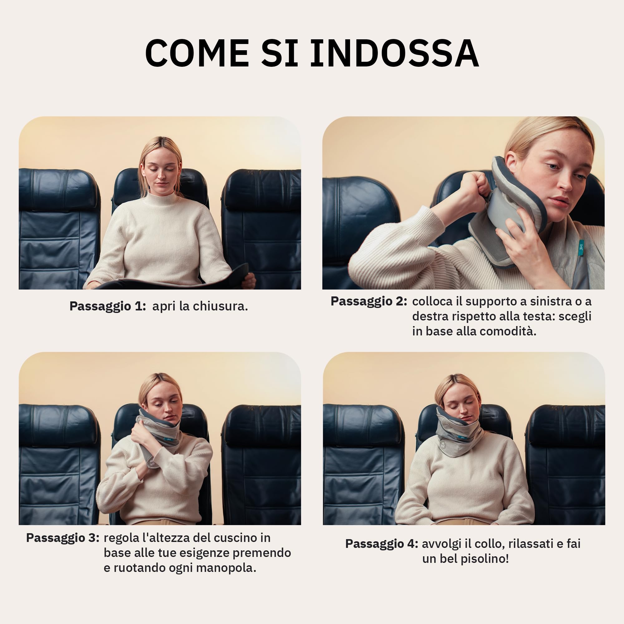 Trtl Travel Pillow Plus Grigio | Cuscino da viaggio regolabile in altezza | Per viaggiare comodamente in aereo, auto e autobus | Sistema di supporto unico | Salvaspazio