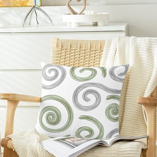 Miniatura 3 de CaliTime Juego de 2 fundas de almohada decorativas de vellón en dos tonos, con textura geométrica abstracta de conchas marinas para sofá, cama,