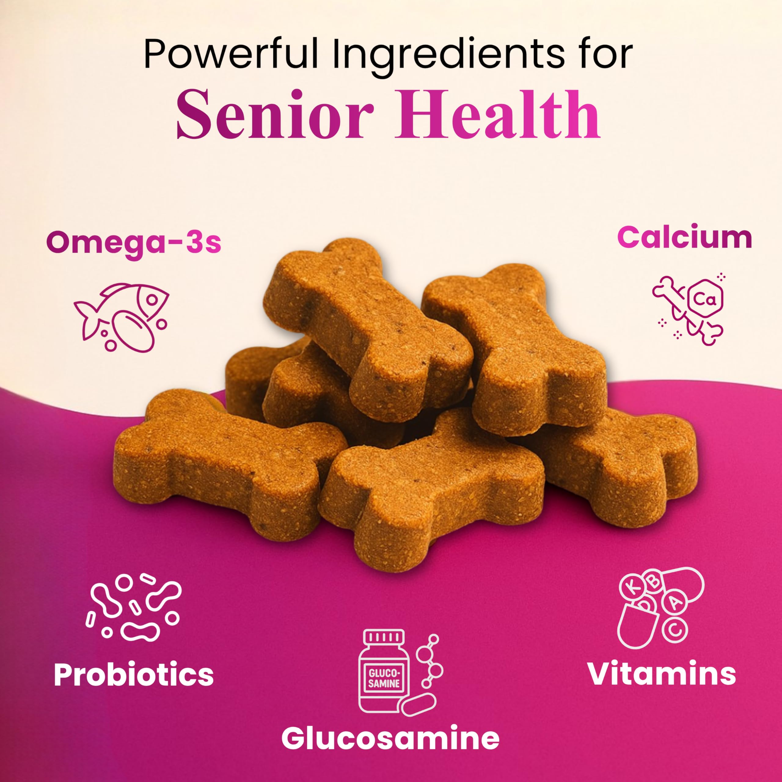 Petroyale Senior Support Dog Supplements – All-in-One Senior Dog Supplements for Mobility, Hip & Joint, Brain, Heart & Eye Health – Immune Support Vitamins (Dog Senior Support 30 Soft Chews) — Amazon image 5