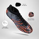 Aivin Pro Rattle Snake Football Stud, Lightweight Insole/Comfort and Grip Football Shoes for Men Black/Orange gallery image