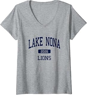 Womens Lake Nona High School Class of 2026 Orlando FL V-Neck T-Shirt