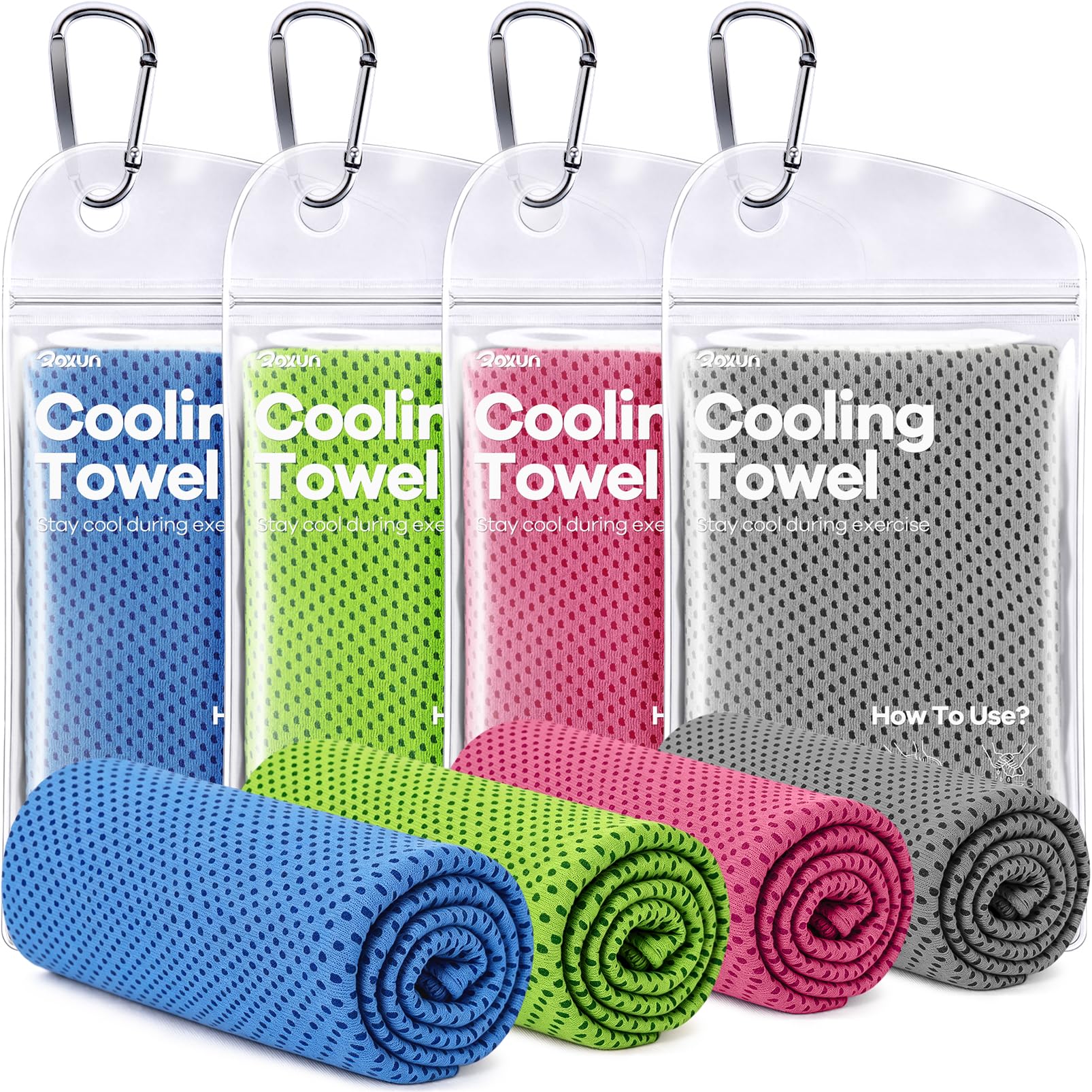 ROXUN 4 Pack Cooling Towels