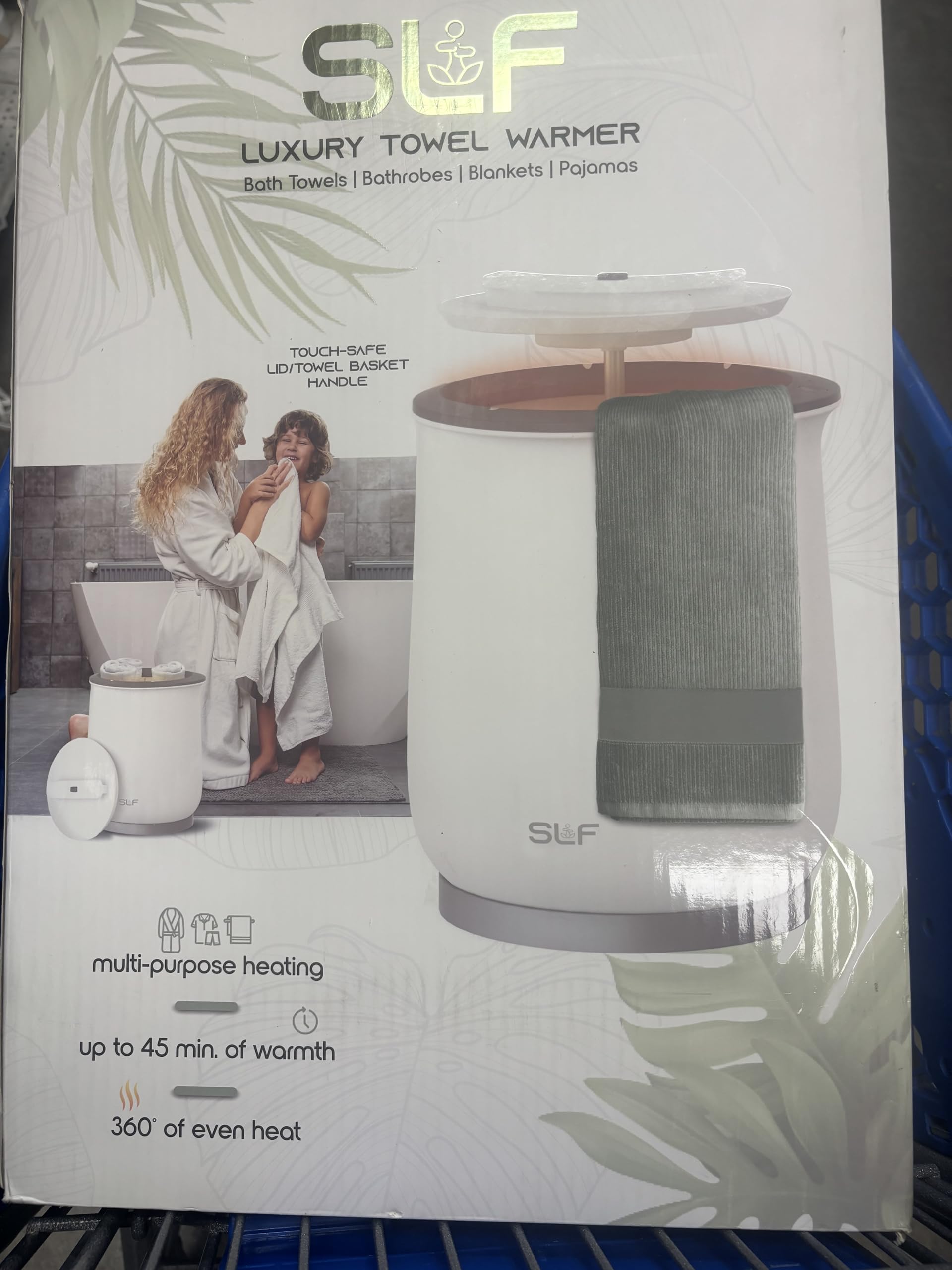 SLF Luxury Towel Warmer, 20L Electric Hot Towel Warmer Bucket, Fits Up to Two 40"x70" Oversized Towels, 18.5 x 13 in, White