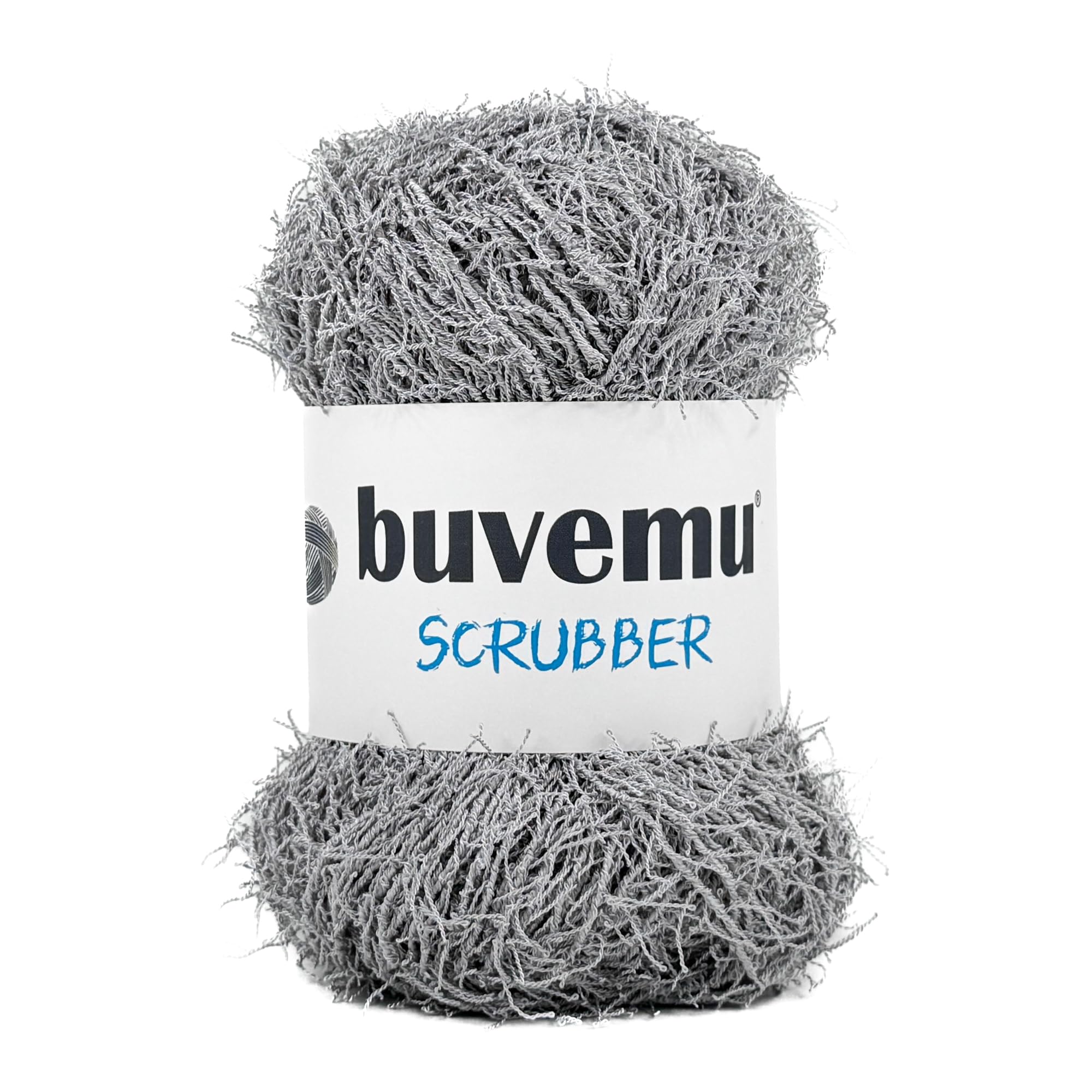 Buvemu Scrubber Yarn for Crocheting Knitting Dishcloths Washcloths Crafty Items, 100 Gram (3.53 Ounces) 88 Yards (80 Meters) (Silver Gray)