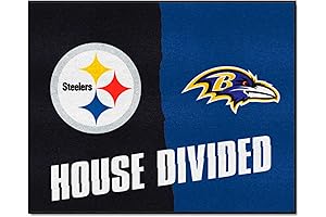Packers Steelers House Divided Football Door Mat