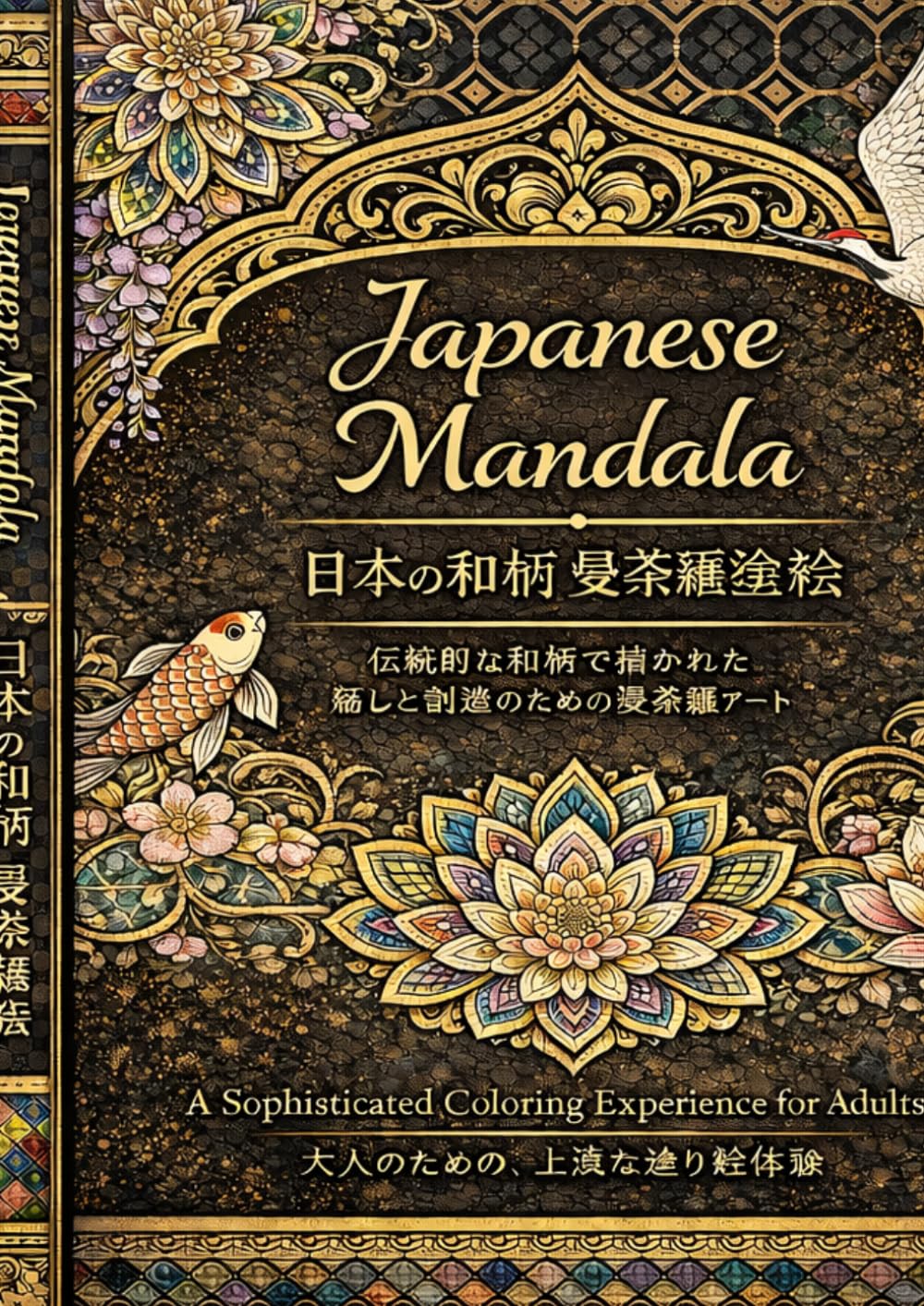 Japanese Mandala Coloring Book for Adults: Traditional Japanese Patterns for Relaxation & Stress Relief: ― 青海波・麻の葉・和柄曼荼羅 ・大人の塗り絵 ―