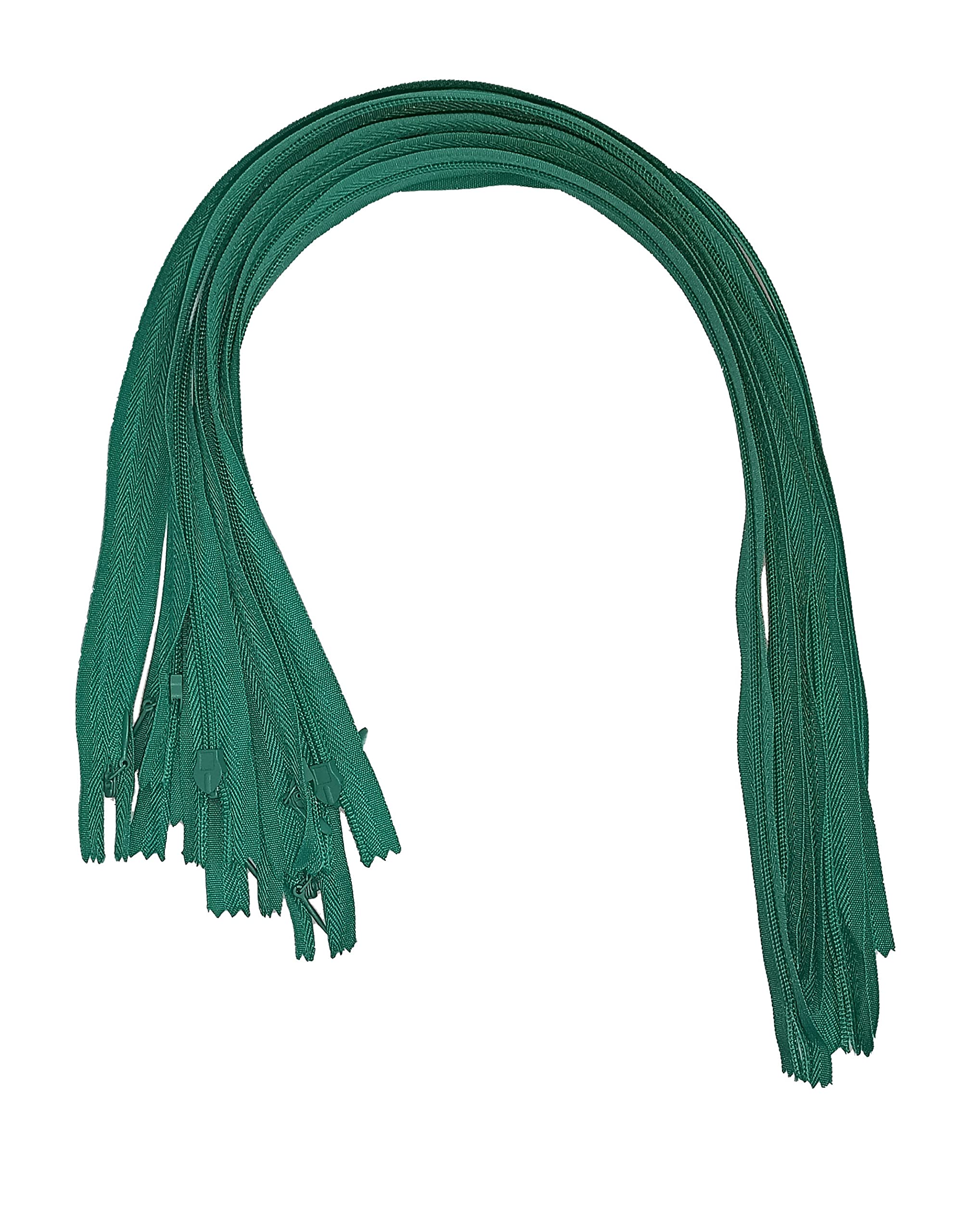 Jyoti Zipper - Concealed Size 3 - Color 17 (100 Zips of 18 Inches) Open-Ended, Ideal for Tailoring, Crafts, Fashion, Dressmaking | Zips Used in Stitching, Sewing, Pants, Bags - Pack of 100 Pcs