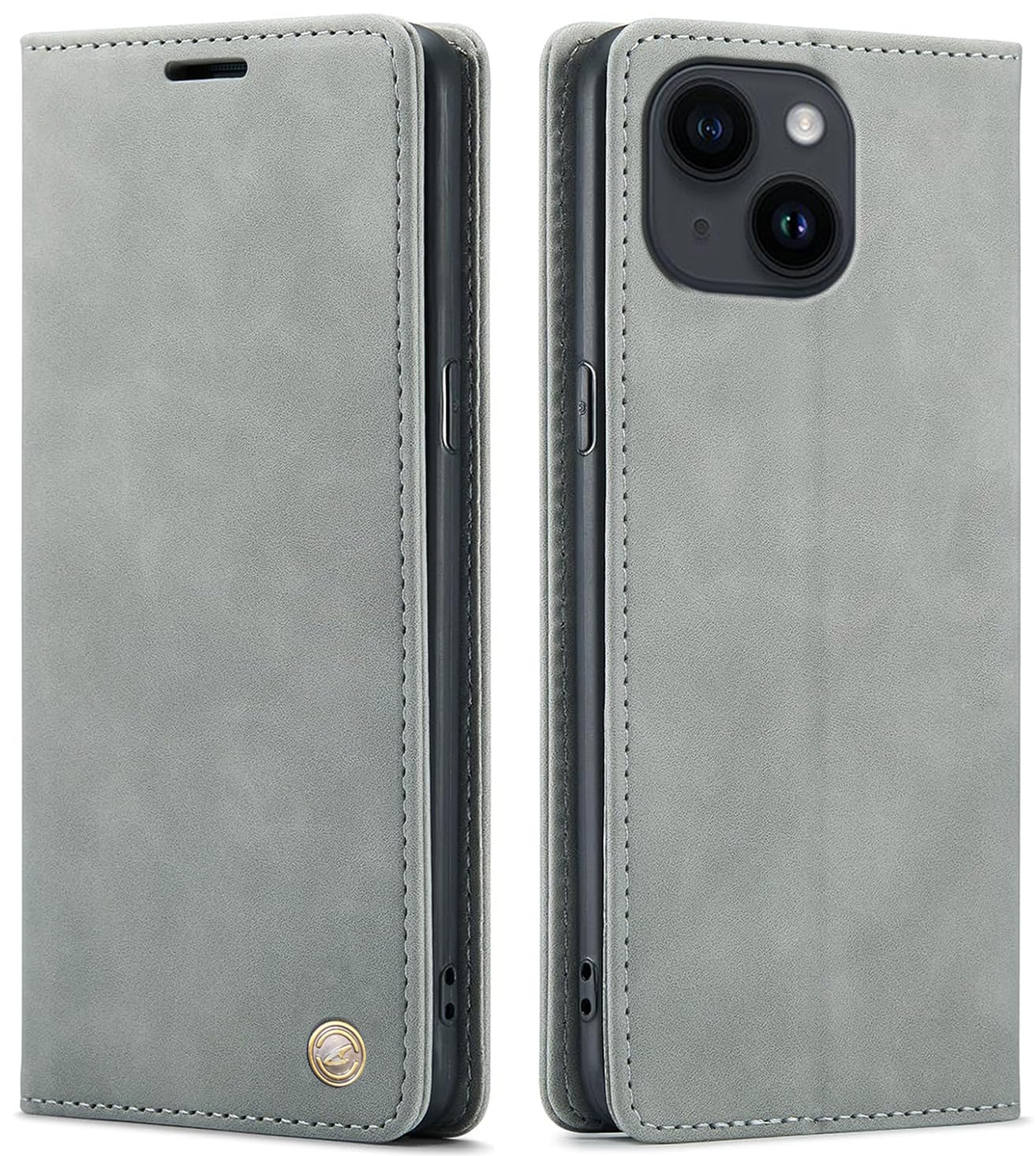 ClickCase for iPhone 14 Plus Sheepskin Series Faux Leather Wallet Flip Case with Video Stand & Magnetic Closure Lightweight Flip Cover for iPhone 14 Plus (Grey) (B0D8PK2GLK) Amazon Price History, Amazon Price Tracker