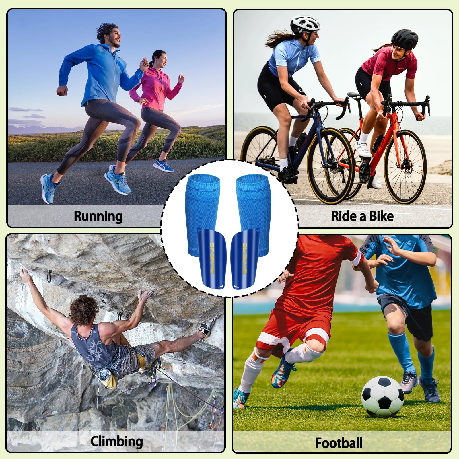 Soccer Shin Guards, Kids Youth Shin Pads and Shin Guard Sleeves for Boys and Girls for Football Games, EVA Cushion Protection Reduce Shocks and Injuries, Lightweight Soccer Equipment - Image 4
