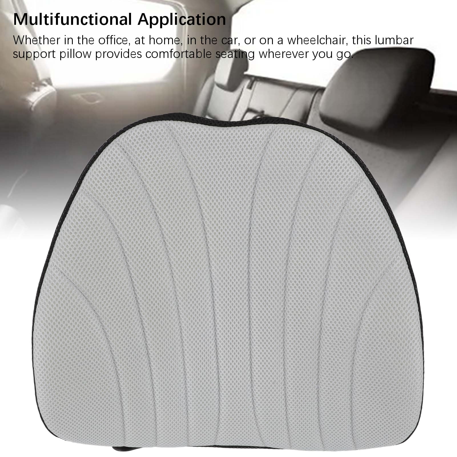 Fafeicy Soporte Lumbar de la Almohada Memoria de la Memoria Cómoda Alivio de Alivio de Al Almohada de Soporte de para el Auto para el Hogar