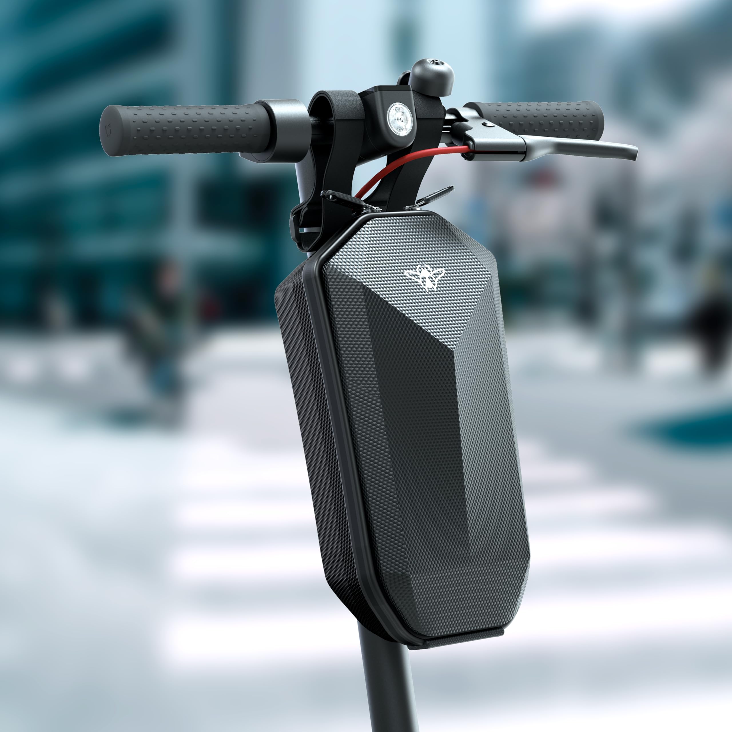 CASR Borsa grande borsa universale 4L per bicicletta e monopattino – impermeabile e resistente agli urti, design riflettente e facile da montare, look urbano elegante – nero