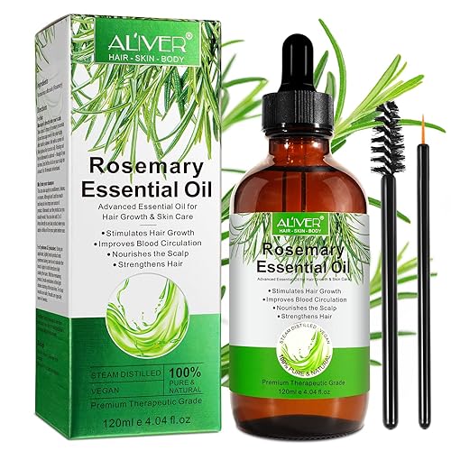 Aceite de romero para el crecimiento del cabello y el cuidado de la piel, tratamiento de pérdida de cabello, aceite de romero orgánico puro, versión