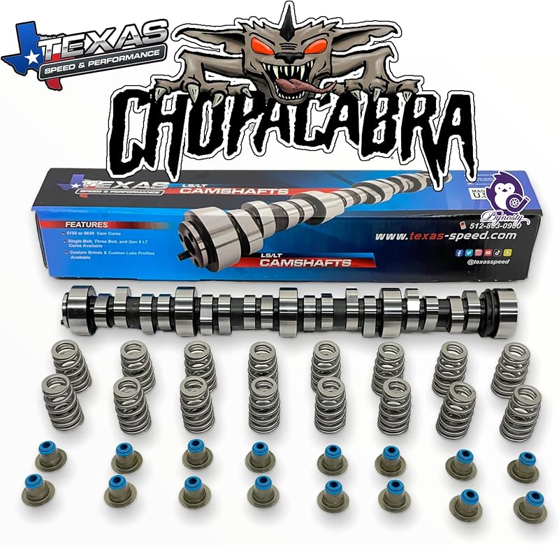 Comando de válvulas Texas Speed TSP CHOPacabra para motores LS com molas Beehive e retentores – Kit