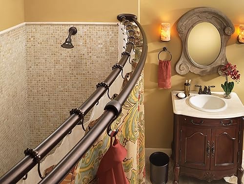 Miniatura 5 de Moen SR2201OWB - Anillos para cortina de ducha (paquete de 12), color bronce