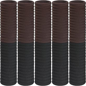 150 Pcs Seamless Elastic Hair Ties No Damage for Thick & Thin Hair, Ponytail Holders, Elastics, Soft Pony Tails Bands for Women, Black & BrownGlobal Recycled StandardGlobal Recycled StandardGlobal Recycled Standard