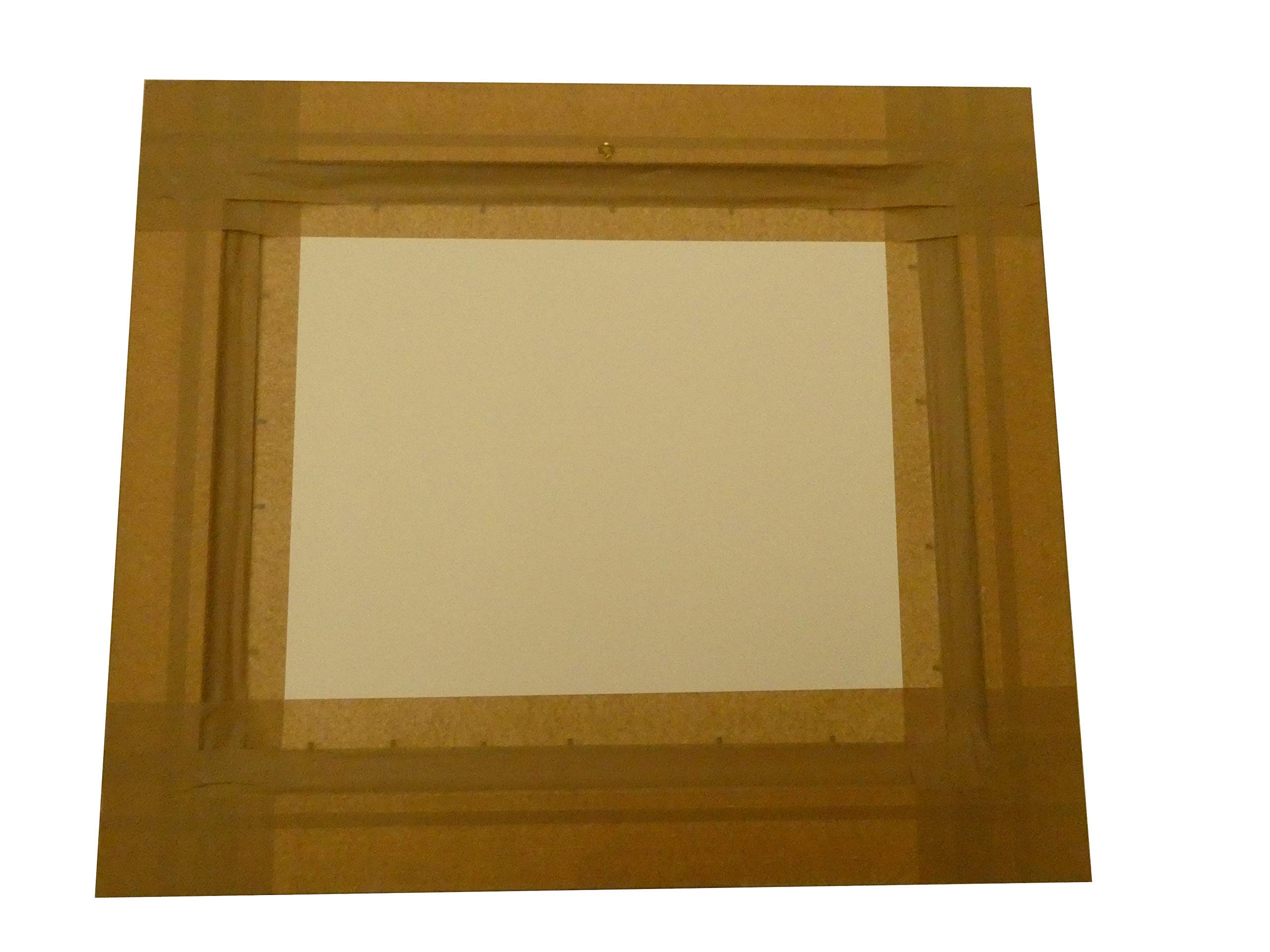 Cuadro decoración salón hecho a mano. Con cenefa de puntilla artesanal, flor de cristal y doble marco. Regalo único y exclusivo.