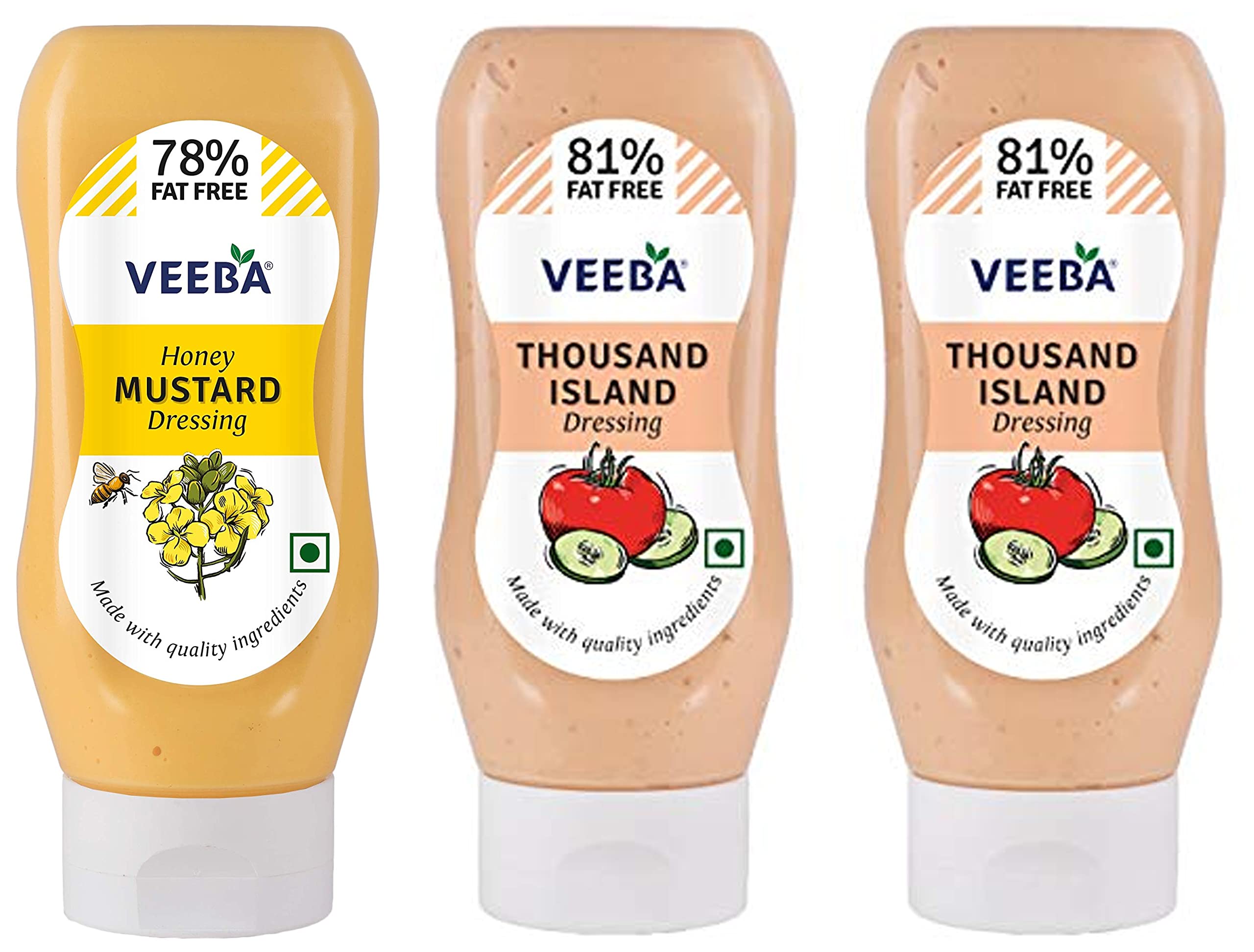 Veeba Honey Mustard Dressing, 300gVeeba Thousand Island Dressing,300g - Pack of 2