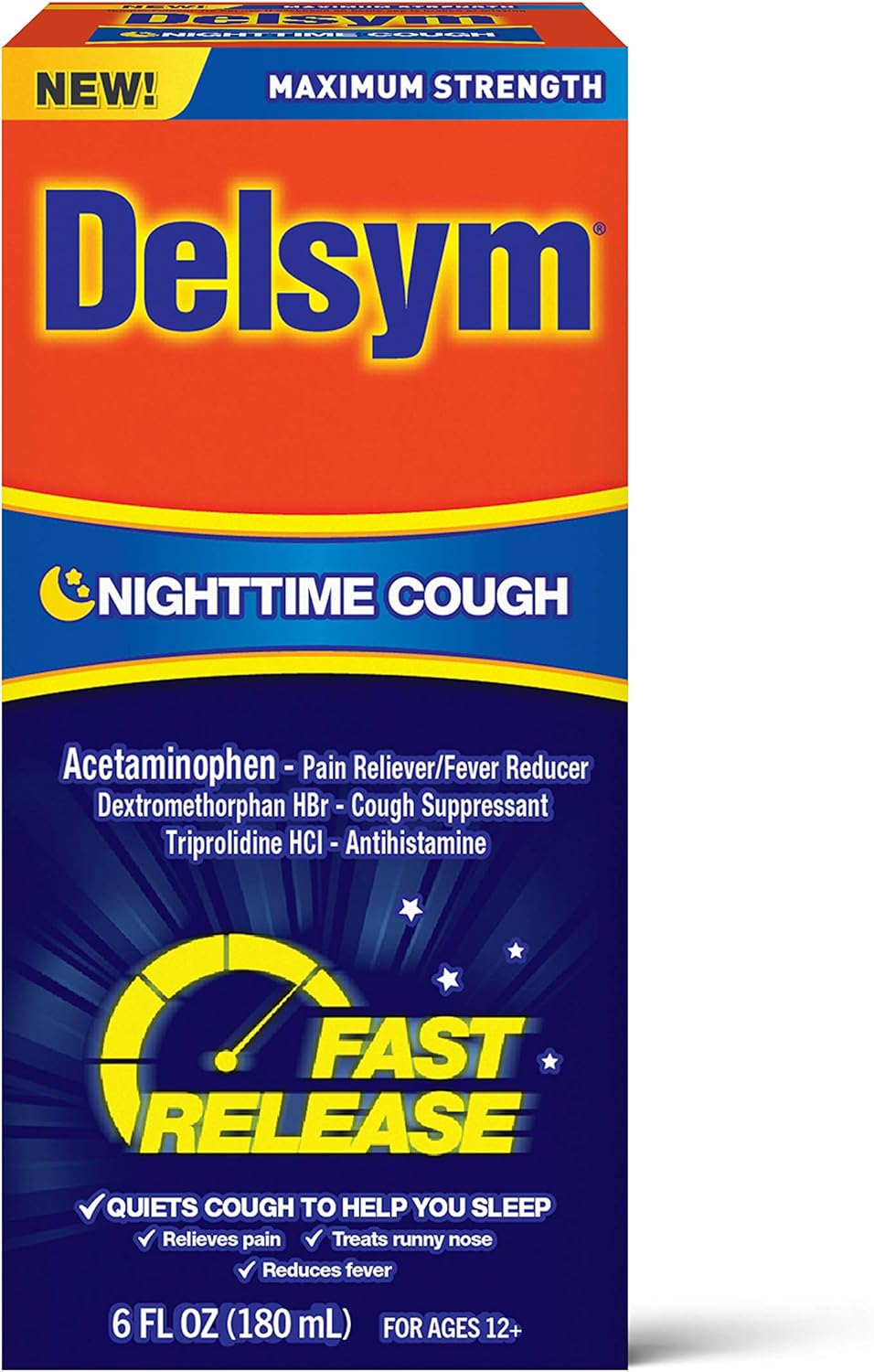 Delsym Adult Liquid Nighttime Cough Ounce, 6 Fl Oz : Health & Household