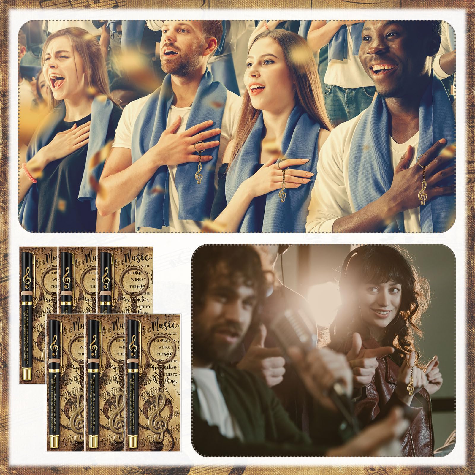 Sayglossy 30 Sets Chor-Geschenke für Lehrer, inspirierende Musikstifte, Schlüsselanhänger, Musik-Party, Gastgeschenk, motivierender Chor, Wertschätzung, Geschenke für Kollegen, Mitarbeiter, Männer und