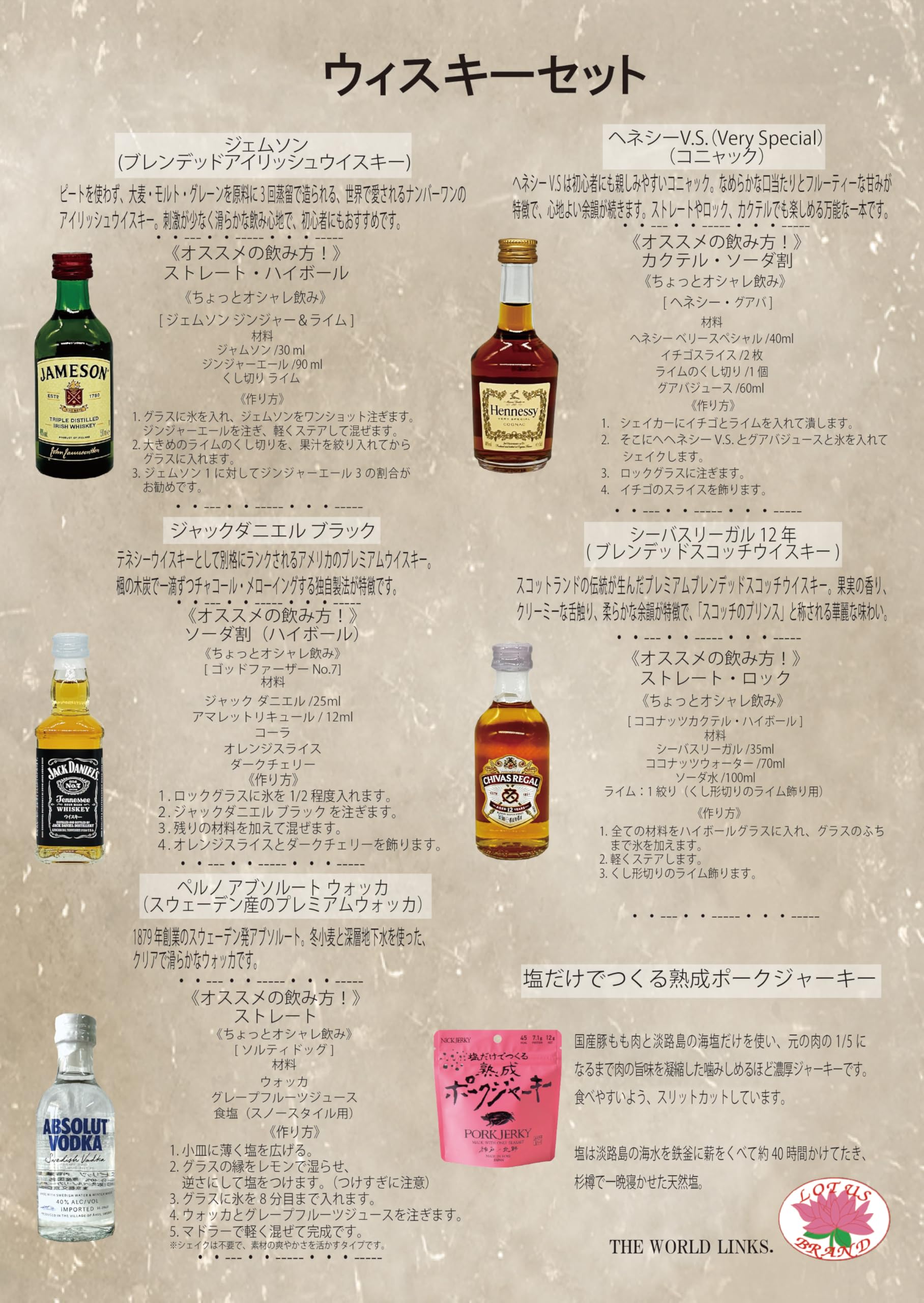 Amazon.co.jp: WHISKY DISCOVERY SET -THE WORLD LINKS ミニチュア