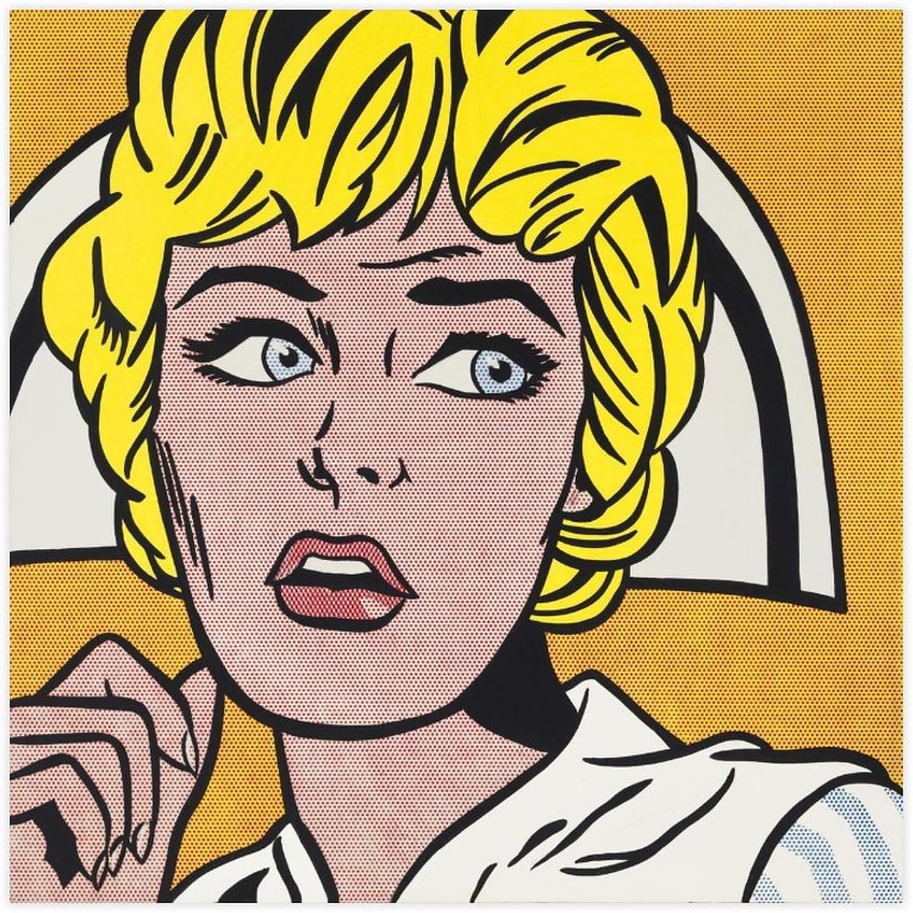 ZZYGGN GMGSW Nurse by Roy Lichtenstein Canvas Poster Illustrations Wall Art Pop Painting Roy Lichtenstein Prints for Office Picture Decor 50x50cm Frameless