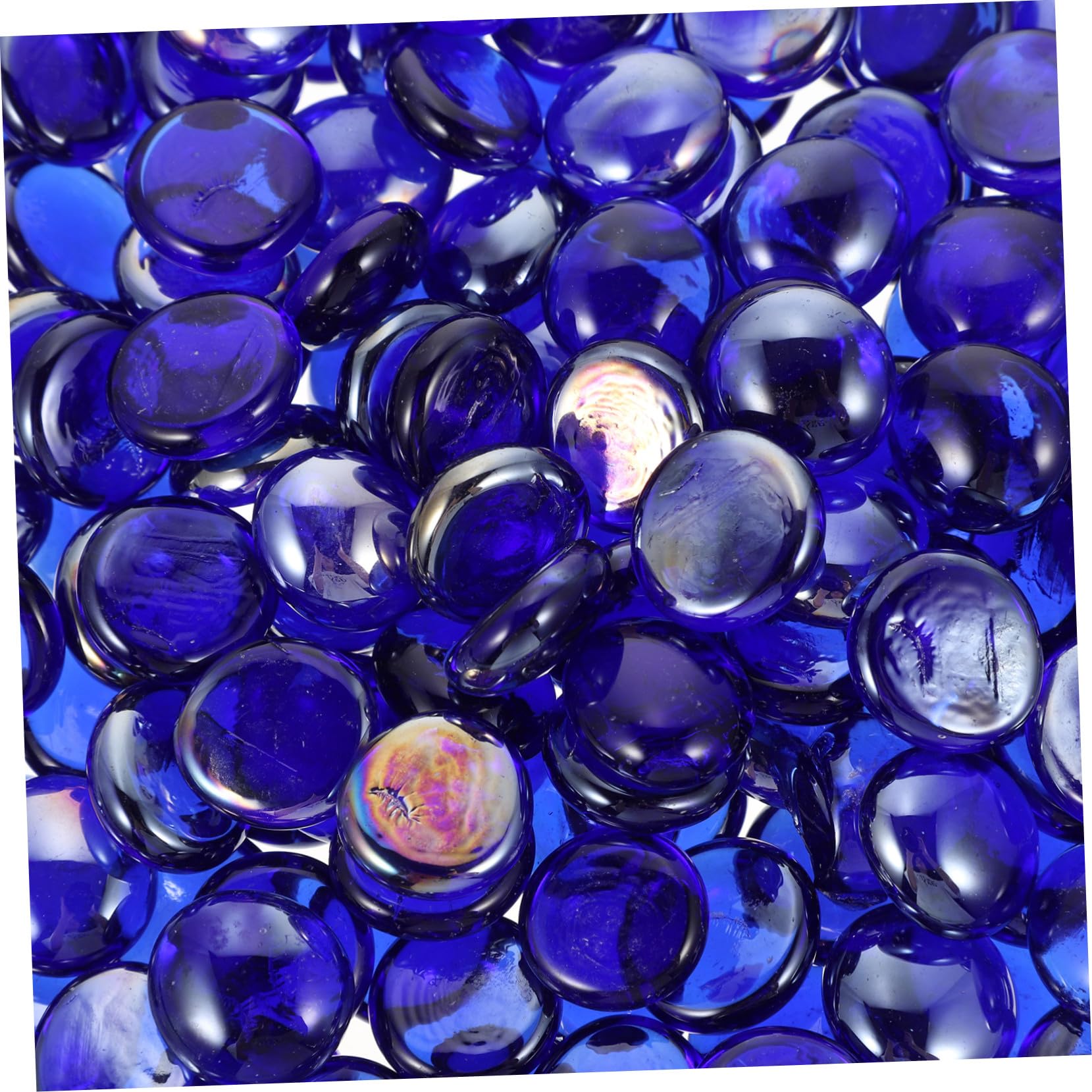 de Décoratives Bleu Profond Galets pour Aquarium Ignifuges pour Foyer Cheminée et Bassin Ornements Durables et Réutilisables pour Décoration Intérieure et Extérieure