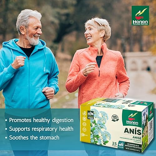 Miniatura 3 de Hanan Anís Tea 25 Bolsitas de té de hierbas - Te de Anis Natural para la Salud Digestiva, Anís Seco Hierbas Anís Planta y Hojas para Té de Hierbas
