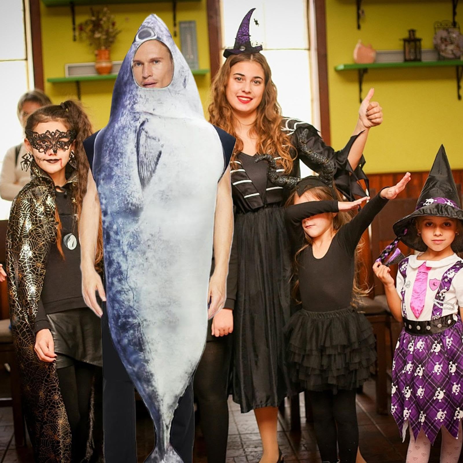 Disfraz De Pescado Traje De Halloween, Disfraz Disfr- Vestir Animales Para Adultos Festival Festival Cosplay Partybring Risas Y Para Halloween Y Festivales Celebración