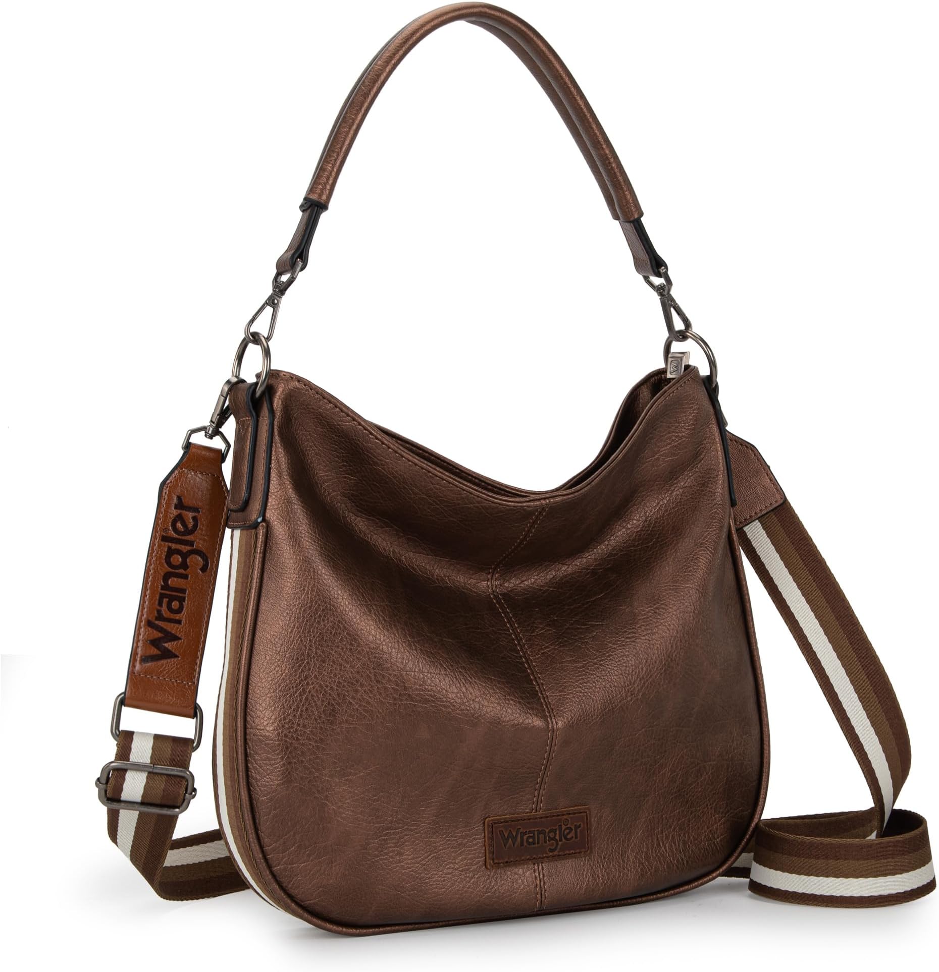 Wrangler Hobo Bags for Women Striped Cotton Ribbon Shoulder Purse and Handbag