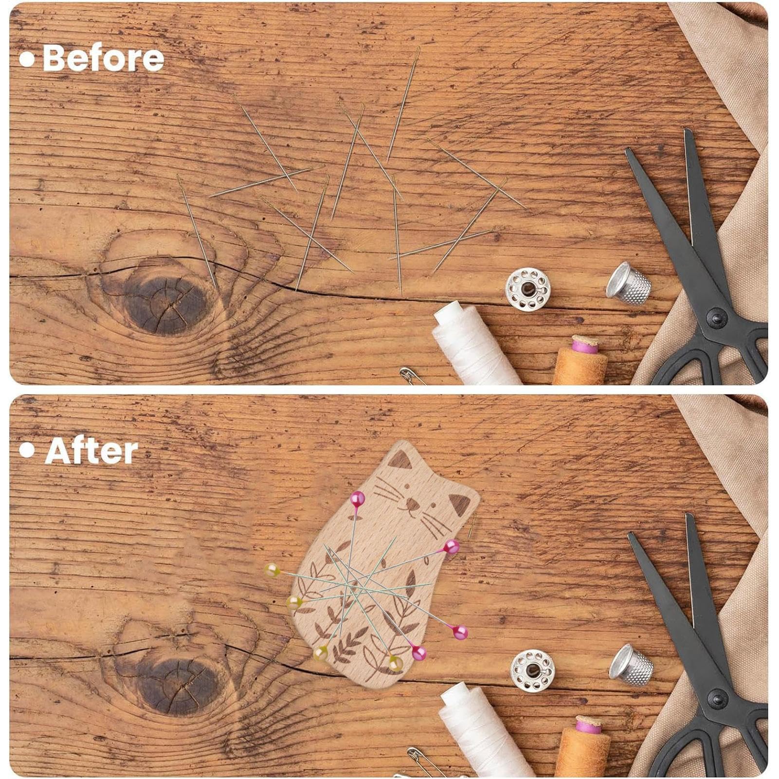 Puntaspilli magnetico | Portaaghi magnetico | Multiuso Fermaglio per capelli con 100 spilli per quilting artigianato sartoria ricamo attività