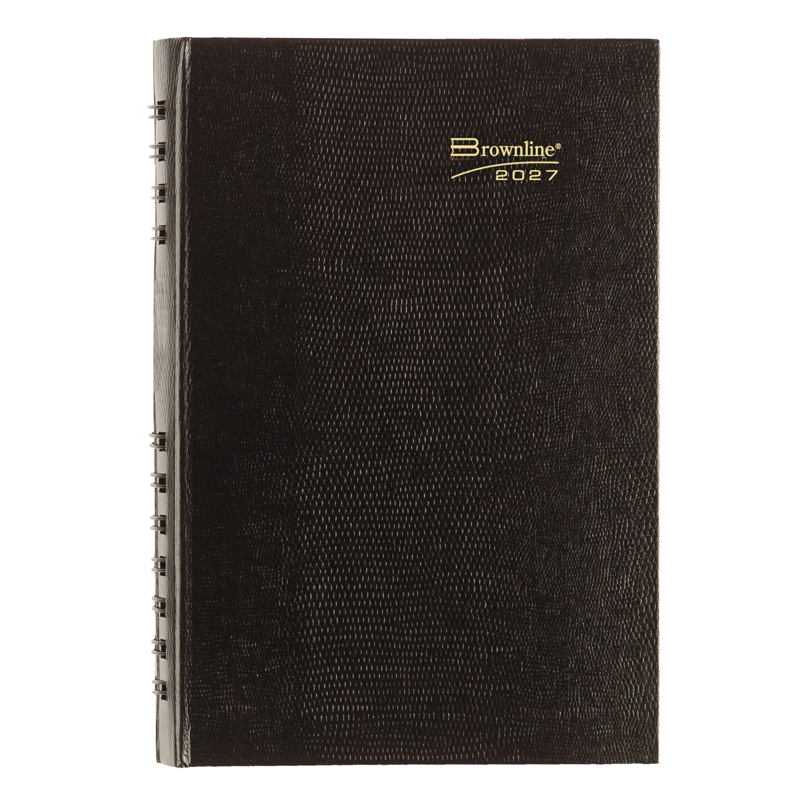 Brownline® CoilPro™ Agenda giornaliera/mensile 2027, 12 mesi, da gennaio a dicembre, rilegatura a doppio filo, 20,3 x 12,7 cm, nero (CB634C.BLK)