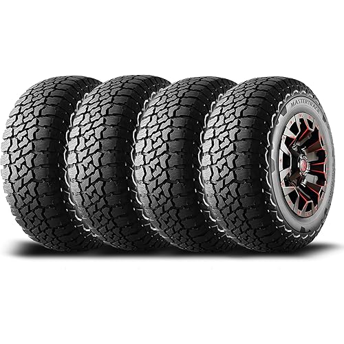 Set of 4 (FOUR) Mastertrack BADLANDS AT All Terrain LT245/75R16 10 Ply E 120S SUV Light Truck Tire + Road Hazard Warranty Included - 245/75/16(Tire Only)