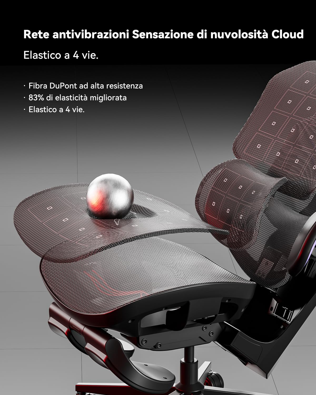 AutoFull G7 Sedia Ergonomica da Ufficio, Sedia da Gaming con Supporto Lombare Dinamico, Braccioli Girevoli a Doppio Asse 720°, Schienale Reclinabile a 140° e Cuscino Cervicale 4D (Laser) | Adatto per ufficio e gioco, supporto lombare a 3 zone, modalità Ze