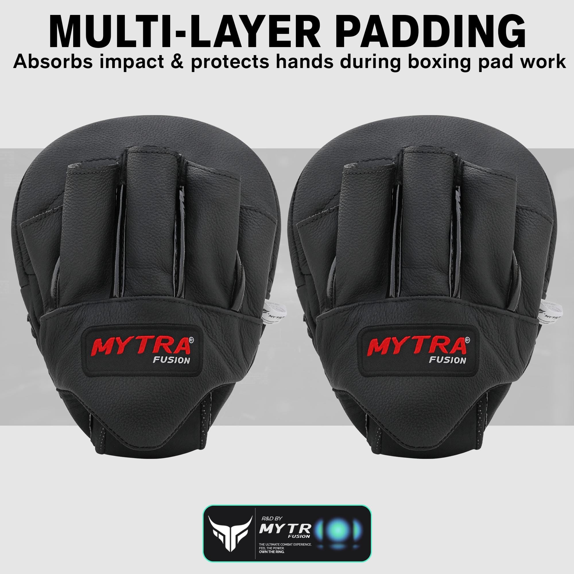 Mytra Fusion colpitori boxe Vera pelle curva Mini paracolpi boxe MMA Muay Thai Kickboxing Karate Training pad