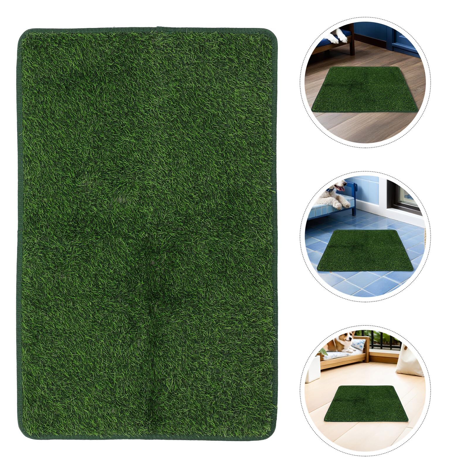 SUPVOX Tapis de Propreté pour Chien en Gazon Artificiel, 2 Pièces, Vert | Pe et Tpr, Entretien Facile, Protection du Sol, pour Balcon et Usage Extérieur