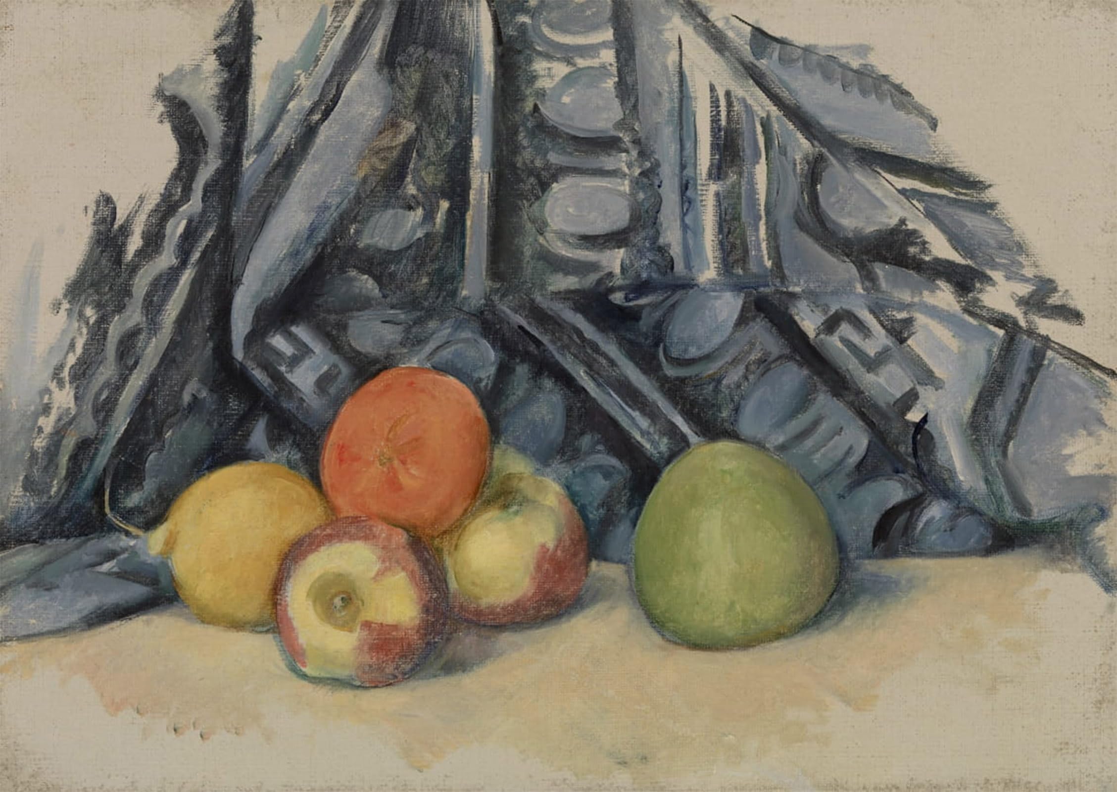 Póster de Paul Cézanne lienzo de 60x90cm de graffiti de Frutta e stoffa 5