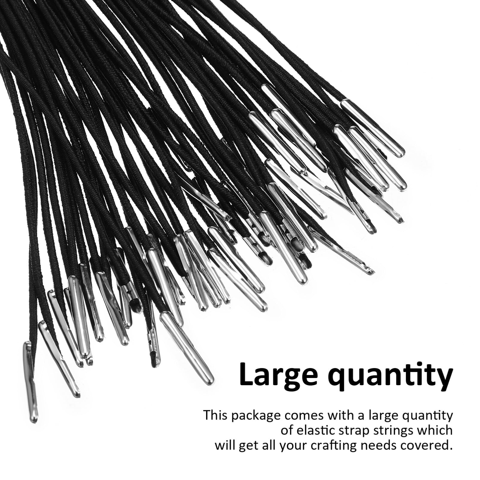 AHANDMAKER Elastische Stachelschnur Set - 150 Stück, 5 Größen, Nylon Mit Metallenden