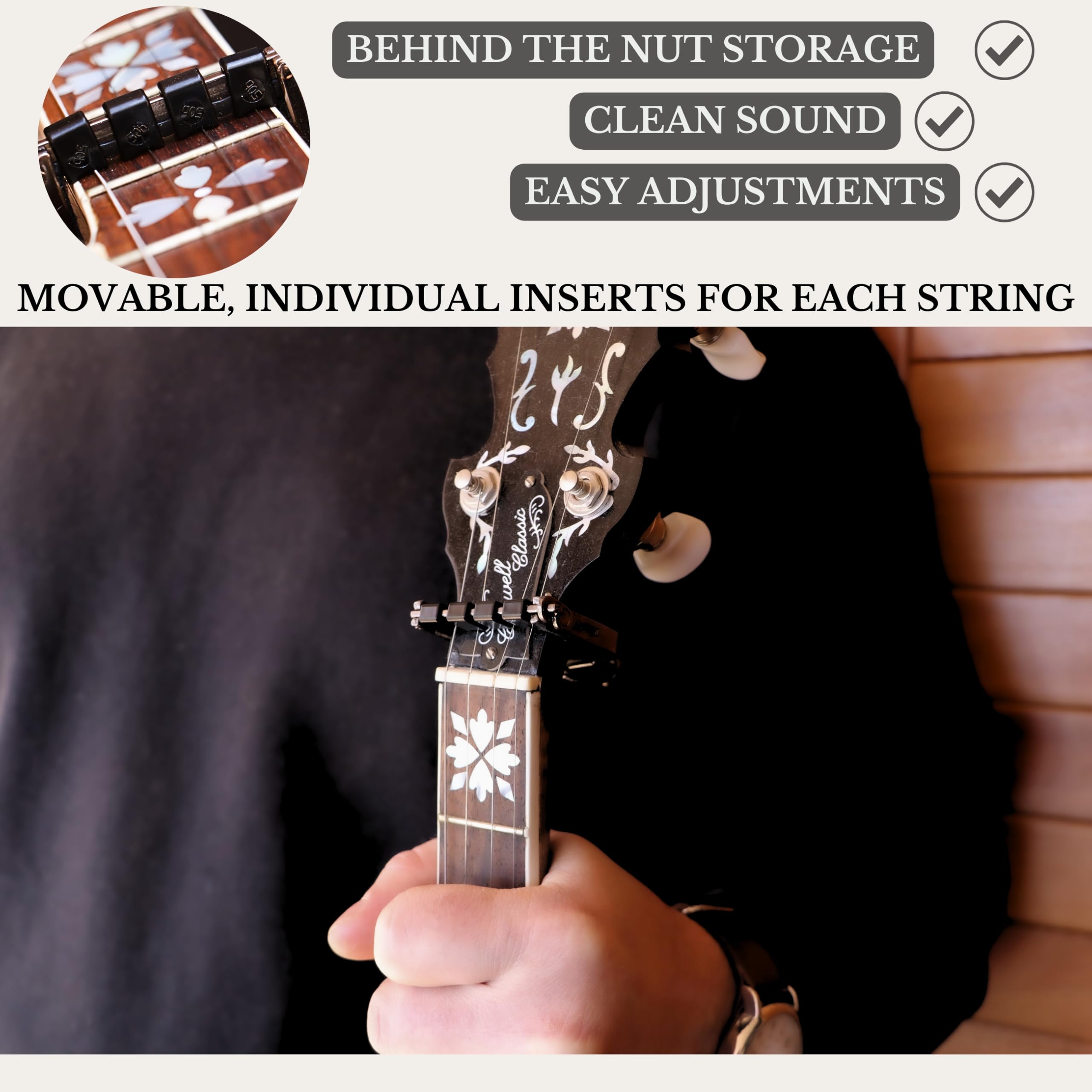Paige Clik Capo PC-B4-ETI Banjo/Mandolin