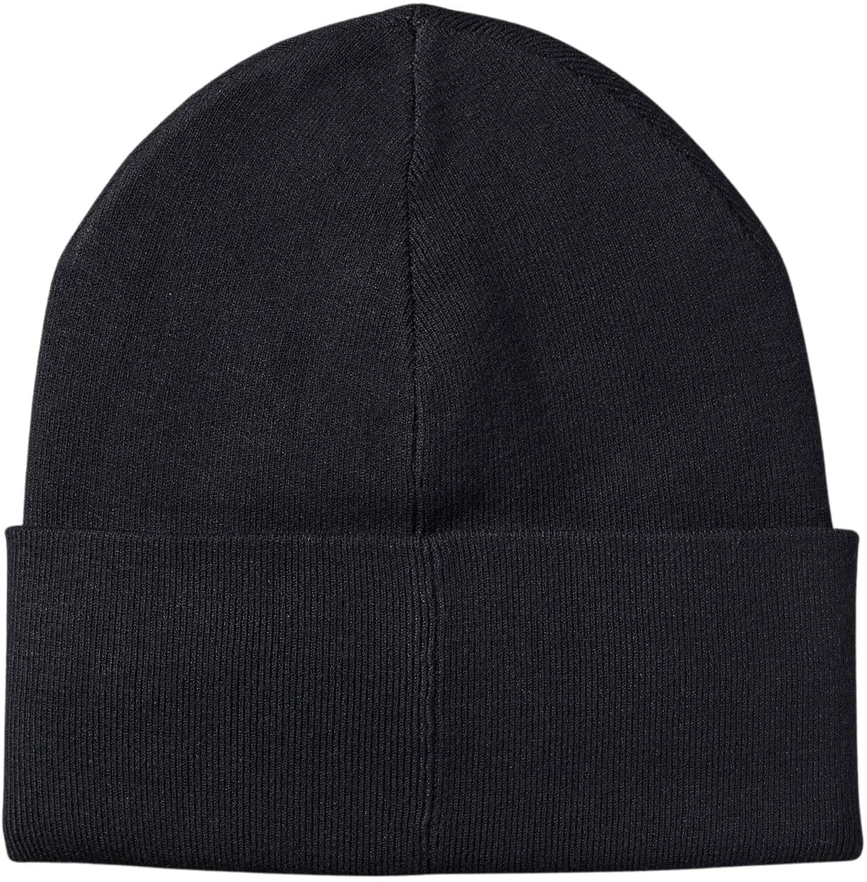 Calvin Klein Herren Strickmütze Monologo Patch Beanie Feinrippstrick, Schwarz (Black), Einheitsgröße
