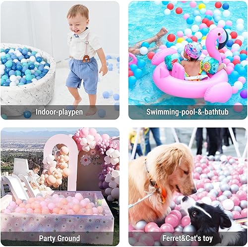 Vista 250 de STARBOLO Ball Pit Balls for Toddlers Phthalate Free BPA Free Non-Toxic Crush Proof Play Balls for Toddlers Kids Pool Playhouse Pack of 100 200 500