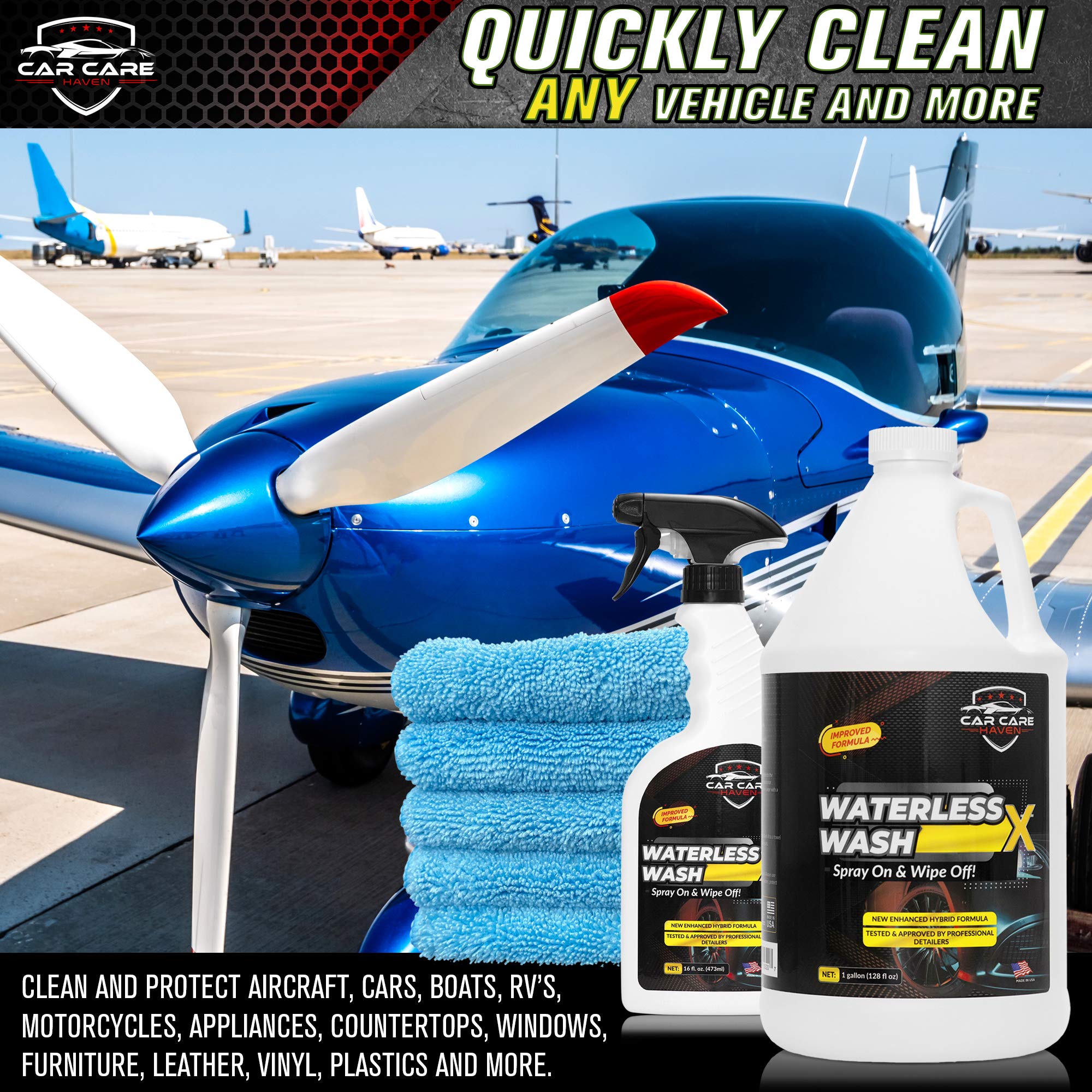 CAR CARE HAVEN Waterless Wash XCar Detailing Without Water (128 oz