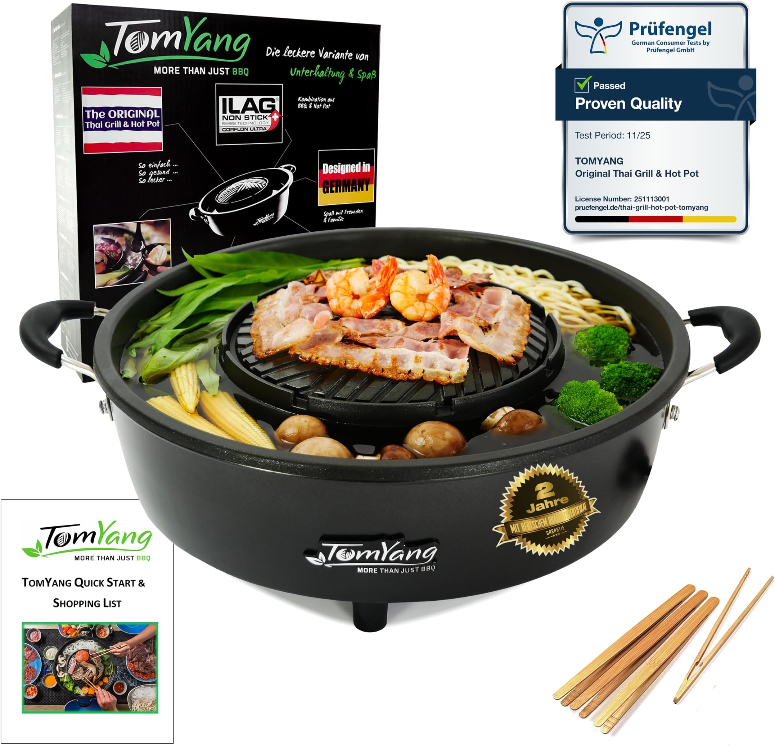 TomYang Hot Pot – The Original Thai Grill & Hot Pot, Electric Thai BBQ Multi Cooker, Swiss Coating, German Design, More than 100 Recipe Videos. Korean food, Hotpot chinese pot, Hot plate, Ramen bowl